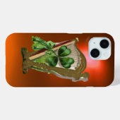 GREEN SHAMROCK HARP sinaasappel Case-Mate iPhone Case (Achterkant (horizontaal))