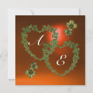 GREEN SHAMROCK HARTS MONOGRAM white, oranje Aankondiging