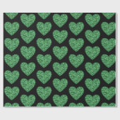 Green Shamrock Heart St Patrick's Day Cadeaupapier (Vlak)
