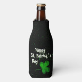 Green Shamrock Irish Happy St. Patrick's Day Flesjeskoeler (Fles Voorkant)