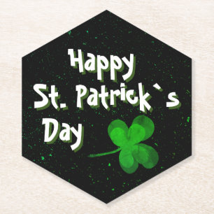 Green Shamrock Irish Happy St. Patrick's Day Kartonnen Onderzetters