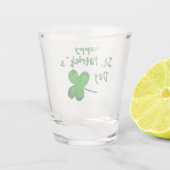 Green Shamrock Irish Happy St. Patrick's Day Shot Glas (Achterkant)