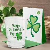 Green Shamrock Irish Happy St. Patrick's Day Shot Glas