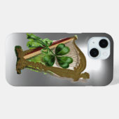GREEN SHAMROCK IRISH HARP Grey White Case-Mate iPhone Case (Achterkant (horizontaal))