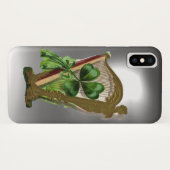 GREEN SHAMROCK IRISH HARP white Case-Mate iPhone Case (Achterkant (horizontaal))