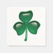 Green Shamrock Irish Ireland Paper Napkins Servet (Voorkant)