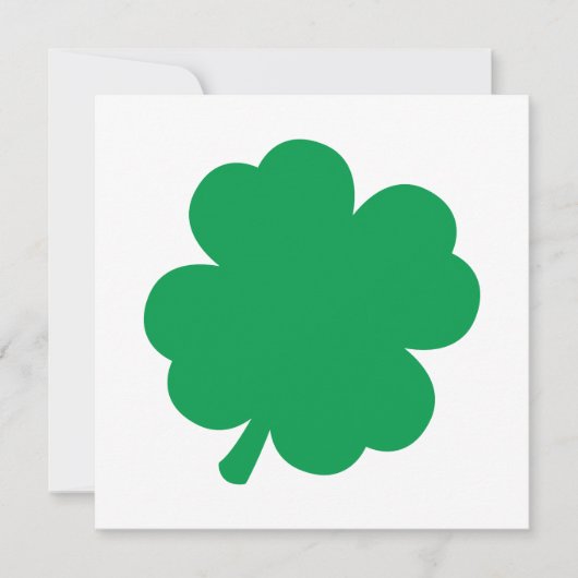 Green Shamrock Kaart (Voorkant)