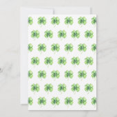 Green Shamrock Luck Eenvoudig St. Patrick's Day Pa Kaart (Achterkant)