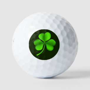 Green Shamrock on Dark Green be6 gbcn Golfballen