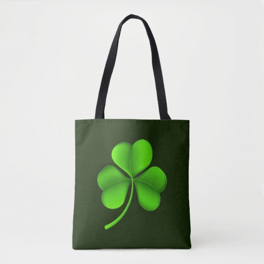 Green Shamrock op Dark Green set Draagtas (Voorkant)