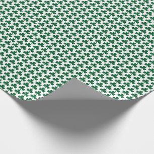 Green Shamrock Pattern Cadeaupapier