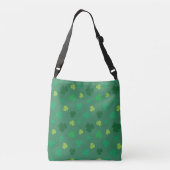 Green Shamrock Pattern St Patricks Day Crossbody Tas (Achterkant)