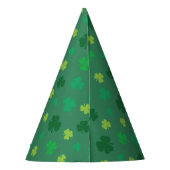 Green Shamrock Pattern St Patricks Day Feesthoedjes (Achterkant)