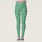 Green Shamrock Pattern St. Patrick's Day Leggings (Voorkant)