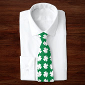 Green Shamrock Pattern St. Patrick's Day Stropdas