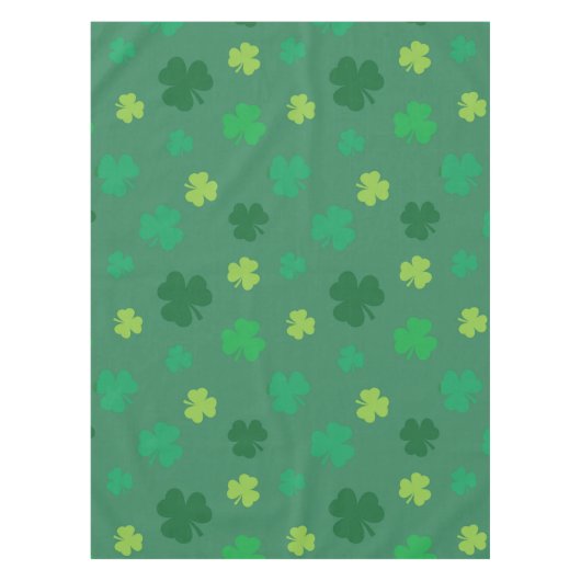 Green Shamrock Pattern St Patricks Day Tafelkleed (Voorkant)