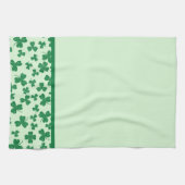 Green Shamrock Pattern St. Patrick's Day Theedoek (Horizontaal)