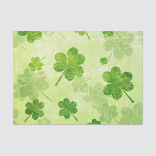 Green Shamrock Pattern Tissuepapier (Voorkant)
