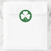 Green Shamrock Ronde Sticker (Tas)