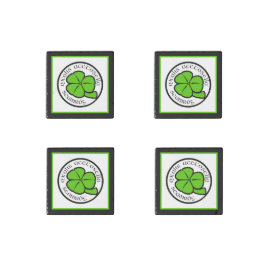 Green Shamrock Saint Patrick's Day Floral Art Stenen Magneet