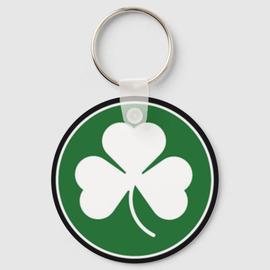 Green Shamrock Sleutelhanger (Voorkant)