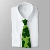 Green Shamrock St Patrick's Day Holiday Stropdas (Gebonden)