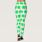 Green Shamrock St. Patricks Day Leggings irlandais (Dos)