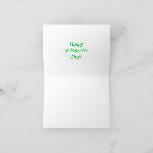 Green Shamrock St Patrick's Day Note Kaart (Binnen)