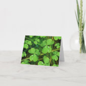 Green Shamrock St Patrick's Day Note Kaart (Voorkant)