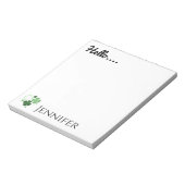 Green Shamrock, St. Patrick's Day Personalized Notitieblok (Gedraaid)