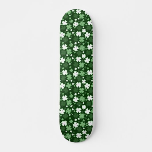 Green Shamrock, St. Patrick's Day Skateboard (Voorkant)