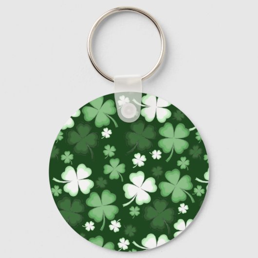 Green Shamrock, St. Patrick's Day Sleutelhanger (Voorkant)