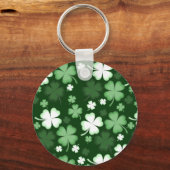 Green Shamrock, St. Patrick's Day Sleutelhanger (Voorkant)