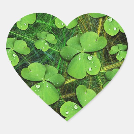 Green Shamrock St Patrick's Day Sticker (Voorkant)