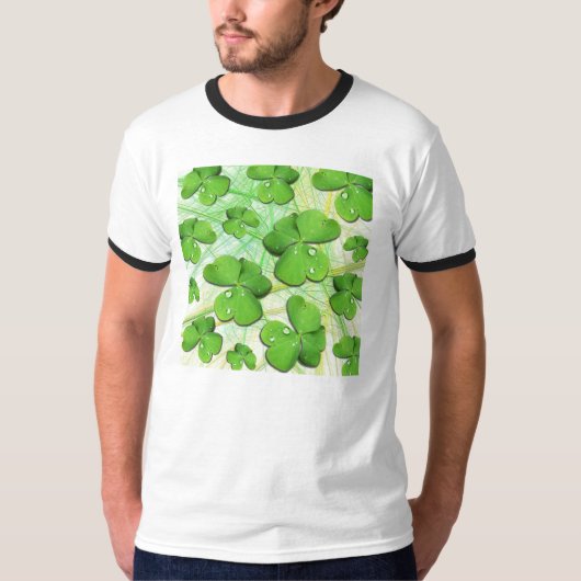 Green Shamrock St Patrick's Day T-shirt (Voorkant)