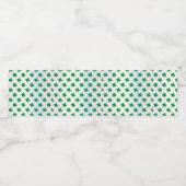 Green Shamrock St Patrick's Day Waterfles Etiket (Enkel label)