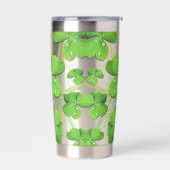 Green Shamrock St Patrick's Geïsoleerde Drinkbeker (Links)