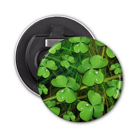 Green Shamrock St Patrick's iPhone 5 Hoesje-Mate Button Flesopener (Voorkant)
