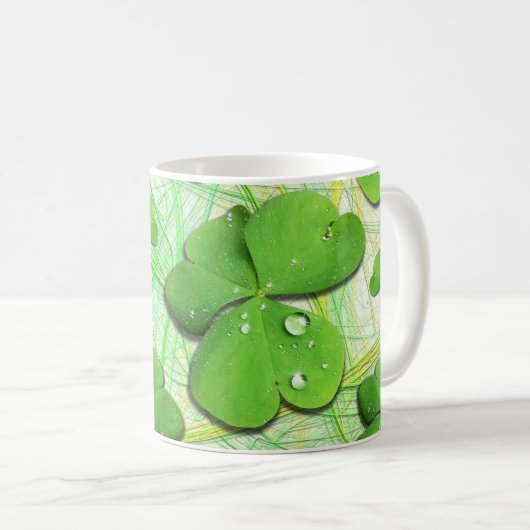 Green Shamrock St Patrick's iPhone 5 Hoesje-Mate Koffiemok (Voorkant rechts)