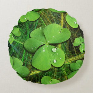 Green Shamrock St Patrick's iPhone 5 Hoesje-Mate Rond Kussen