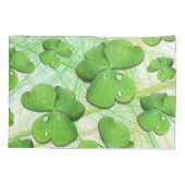 Green Shamrock St Patrick's Kussensloop (Achterkant)