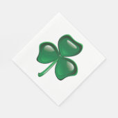 Green Shamrock Three-Leaf Clover Servet (Hoek)