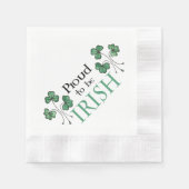 Green Shamrock Trots om Ierse papieren servetten t (Voorkant)