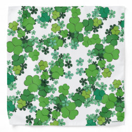 Green Shamrocks & Daisies Bandana