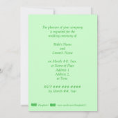 Green Shamrocks met gouden stippen Weddenschap Kaart (Achterkant)