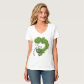 Green Shamrocks | mousserende harten T-shirt (Voorkant volledig)