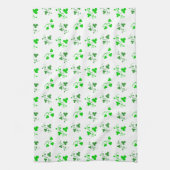 Green Shamrocks Pattern Kitchen Towel Theedoek (Verticaal)