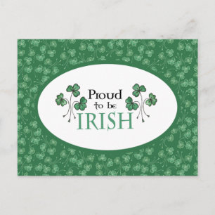 Green Shamrocks Proud om Iers Briefkaart te worden