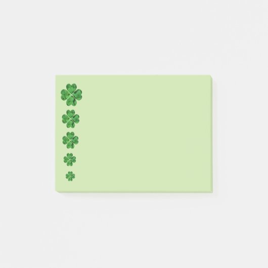 Green Shamrocks St. Patrick's Day Post-It Notes (Voorkant)