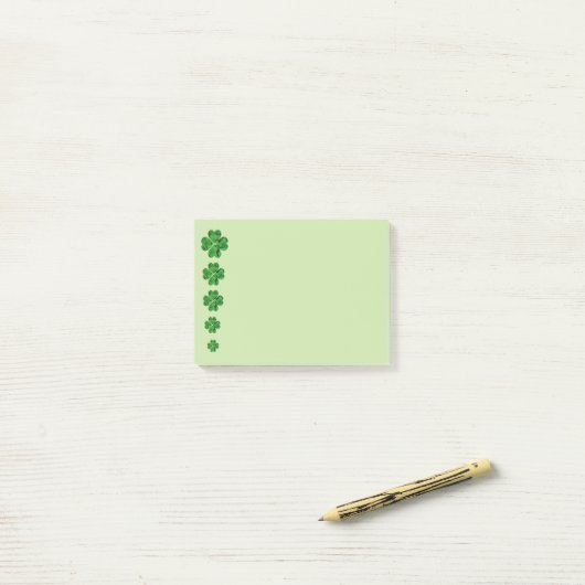 Green Shamrocks St. Patrick's Day Post-It Notes (Op bureau)